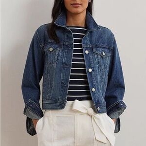 Polo Ralph Lauren Jean Jacket Denim Authentic Vintage Wash Blue Size Medium
